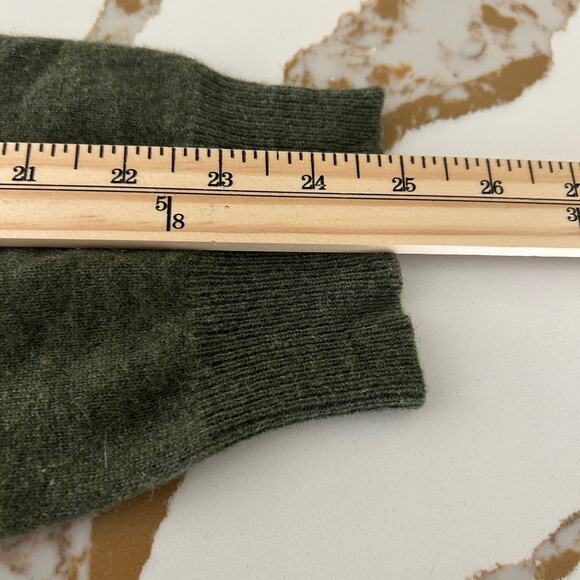 Alan Flesser 1/4 Zip Sweater Cashmere Green SZXL Classic Luxury Knit - Picture 9 of 9